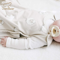 Jambear Natural sleeveless wearable baby sleep suit Organic cotton baby sleep sack Newborn Printed Sleeping Bag