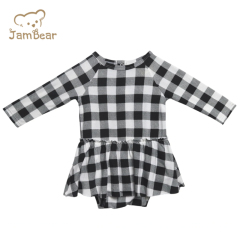 Jambear Long Sleeve Skirted Bodysuit Eco-friendly Infants sleepsuit organic bamboo Infants onesie summer baby romper