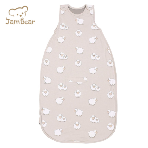 Jambear Natural sleeveless wearable baby sleep suit Organic cotton baby sleep sack Newborn Printed Sleeping Bag