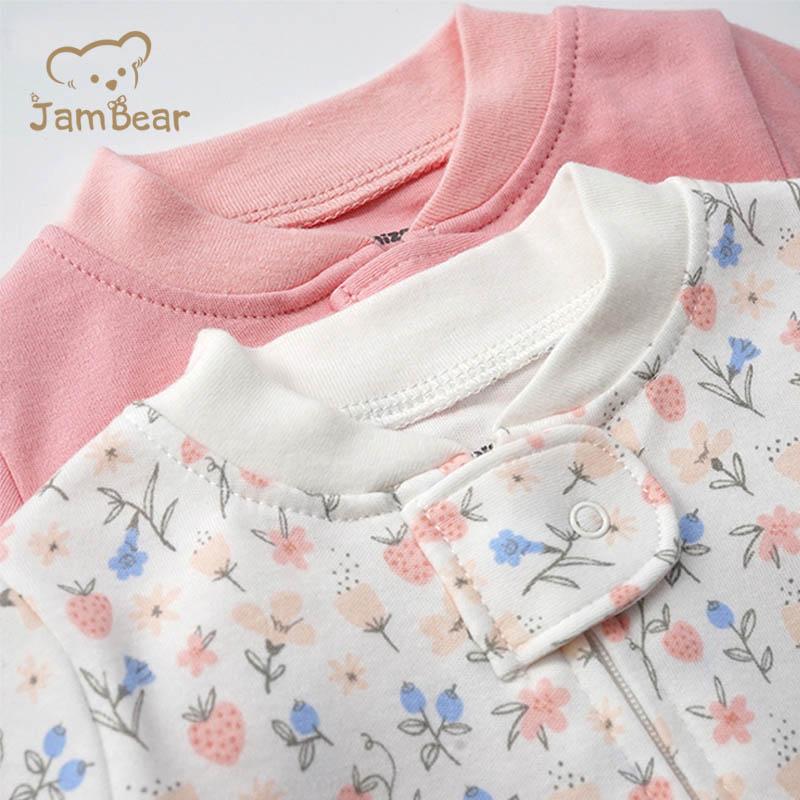 100% organic cotton baby romper jersey infant romper long sleeve baby clothes jersey baby footies infant zip onesie