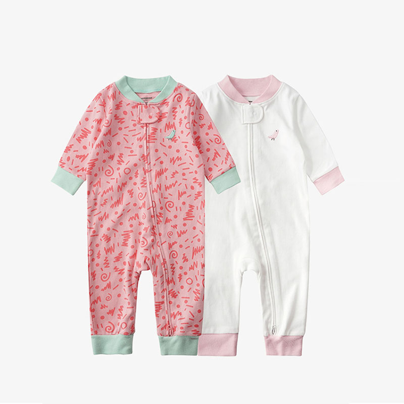 100% organic cotton baby romper jersey infant romper long sleeve baby clothes jersey baby footies infant zip onesie