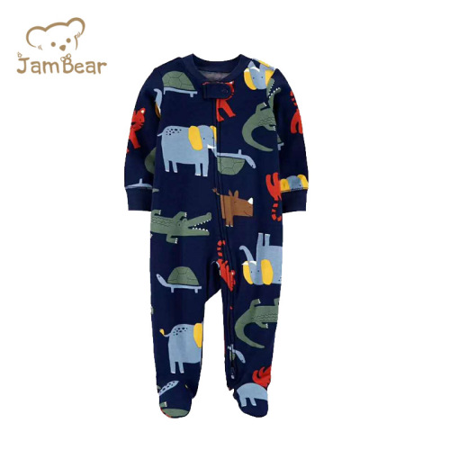 Organic cotton footed romper baby long sleeve onesie infant baby rompers