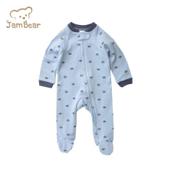 100% organic cotton baby romper jersey infant romper long sleeve baby clothes jersey footies baby