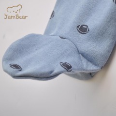 100% organic cotton baby romper jersey infant romper long sleeve baby clothes jersey footies baby