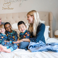 JamBear children Loungewear organic cotton pajama toddler bamboo pyjamas Eco-friendly baby sleepwear kids lounge set