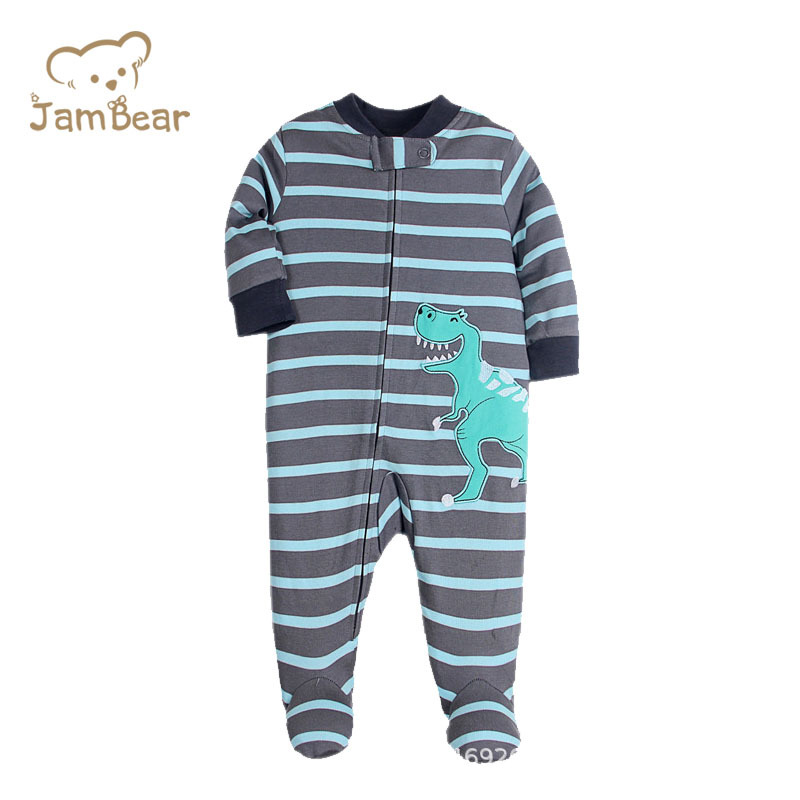 Organic cotton footed romper baby long sleeve onesie infant baby rompers