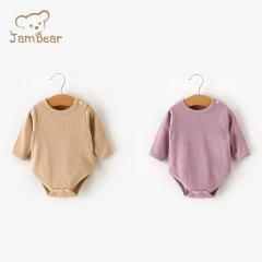 100% organic cotton baby bodysuit jersey infant onesie long sleeve ribbed baby clothes jersey ribbed infant onesie