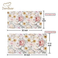 JamBear Organic bamboo Changing pad cover Organic Printed Crib Sheet Crib Custom Natural Print Pad cover
