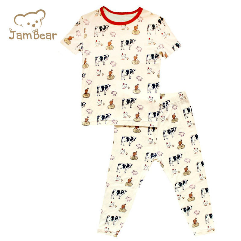 JamBear children Loungewear bamboo toddler pyjama bamboo pyjamas Eco-friendly baby sleepwear baby pyjamas set