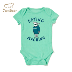 Sustainable baby bodysuit organic cotton toddler onesie printed eco friendly baby rompers bodysuit soft short sleeve onesie