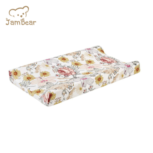 JamBear Organic bamboo Changing pad cover Organic Printed Crib Sheet Crib Custom Natural Print Pad cover