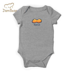 Sustainable baby bodysuit organic cotton toddler onesie printed eco friendly baby rompers bodysuit soft short sleeve onesie