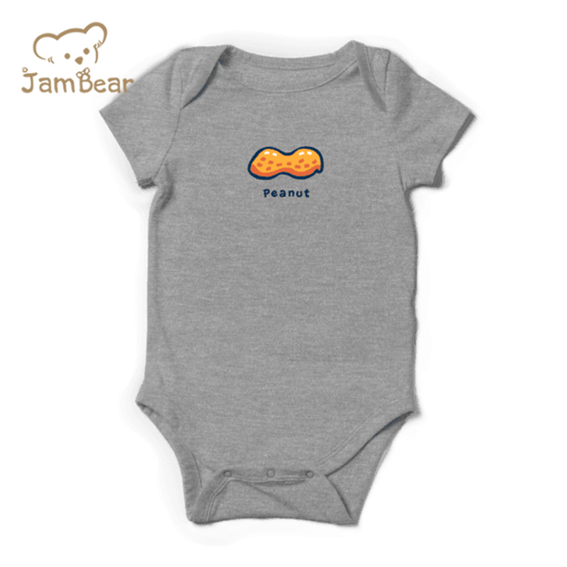 Sustainable baby bodysuit organic cotton toddler onesie printed eco friendly baby rompers bodysuit soft short sleeve onesie
