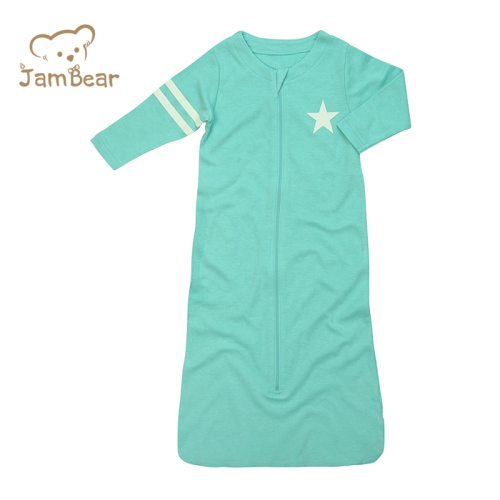 Jambear Natural sleeveless wearable baby sleep suit Organic cotton jersey baby sleep sack Newborn Printed summer jersey Sleeping Bag