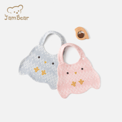 Jambear Baby Bibs Customizable Bibs Cute Chick Style 100% Cotton OEM Service Snap Button Eco-friendly Washable Printed Support bib