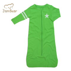 Jambear Natural sleeveless wearable baby sleep suit Organic cotton jersey baby sleep sack Newborn Printed summer jersey Sleeping Bag