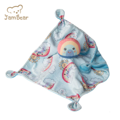JamBear Organic Cotton Soft Baby Comforter biankets Stuffed Animal Plush Organic Cotton Baby Comforter Baby Security Blankie