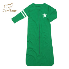 Jambear Natural sleeveless wearable baby sleep suit Organic cotton jersey baby sleep sack Newborn Printed summer jersey Sleeping Bag