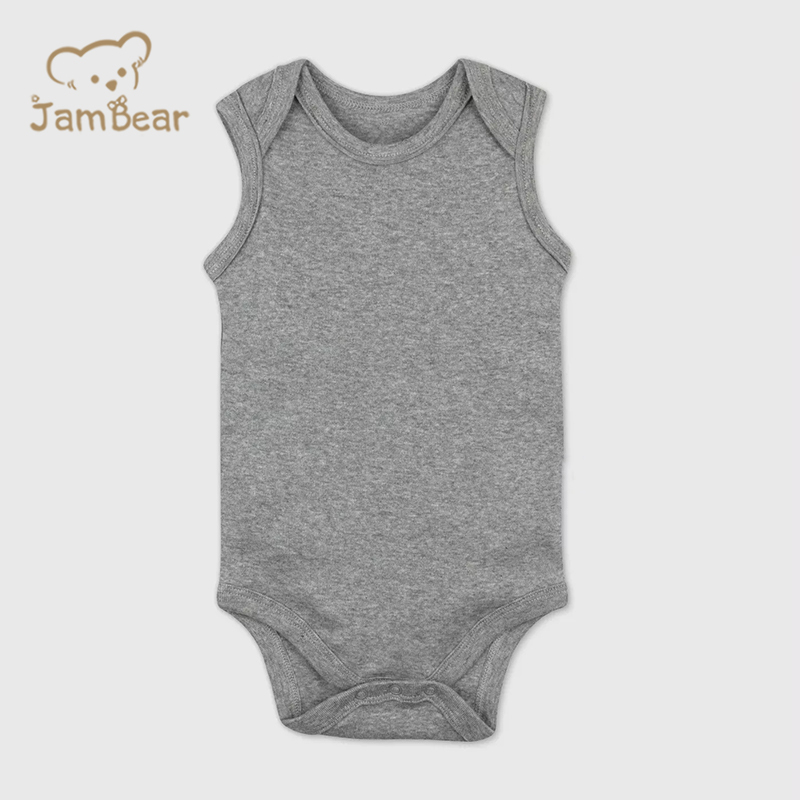 Organic cotton sleeveless bodysuit sustainable baby bodysuit eco friendly toddler onesie pajamas cotton baby clothes