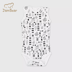 Organic cotton sleeveless bodysuit sustainable baby bodysuit eco friendly toddler onesie pajamas cotton baby clothes