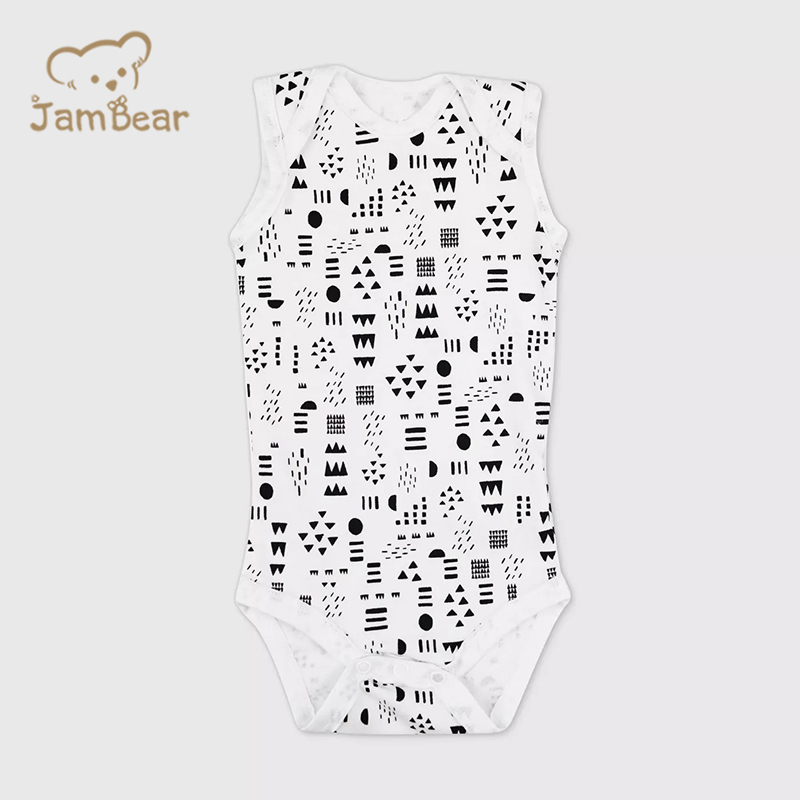 Organic cotton sleeveless bodysuit sustainable baby bodysuit eco friendly toddler onesie pajamas cotton baby clothes