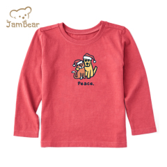 Sustainable t shirt for kids organic cotton custom kids t shirts printed eco friendly children tshirt kids tee