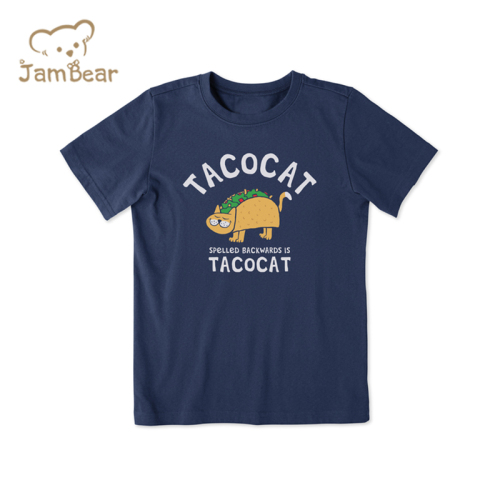 Organic cotton boy t shirts sustainable kids t shirts printed eco friendly children tee short sleeve tshirt kids