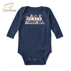 Organic cotton long sleeve bodysuit sustainable baby bodysuit eco friendly toddler onesie pajamas cotton baby clothes
