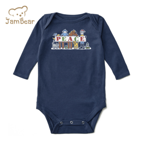 Organic cotton long sleeve bodysuit sustainable baby bodysuit eco friendly toddler onesie pajamas cotton baby clothes