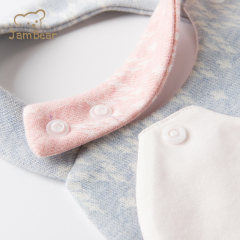 Jambear Baby Bibs Customizable Bibs Cute Chick Style 100% Cotton OEM Service Snap Button Eco-friendly Washable Printed Support bib
