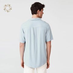 Modal shirts for men sustainable men casual shirt short sleeve camisas eco friendly shirt for men summer