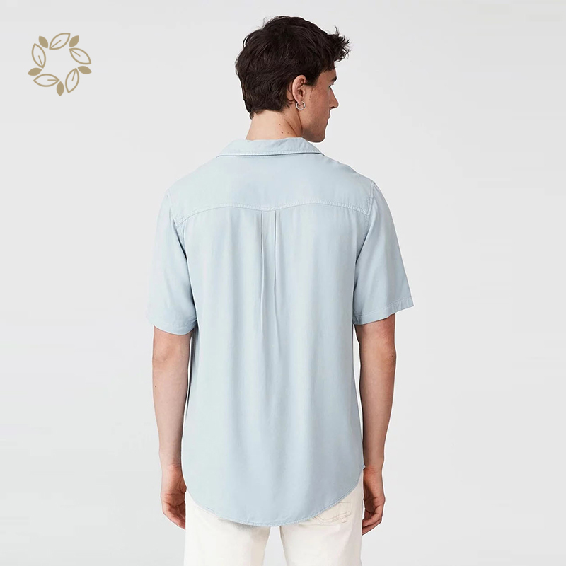 Modal shirts for men sustainable men casual shirt short sleeve camisas eco friendly shirt for men summer
