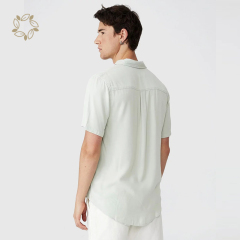 Modal shirts for men sustainable men casual shirt short sleeve camisas eco friendly shirt for men summer