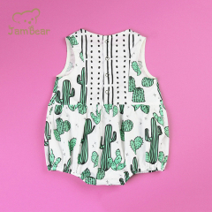 Organic cotton ruffle baby romper sustainable ruffle bodysuit eco friendly ruffle romper baby toddler bodysuit