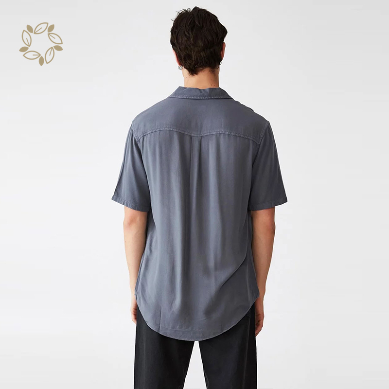 Sustainable modal shirts short sleeve shirts for men eco friendly camisas modal men summer shirts
