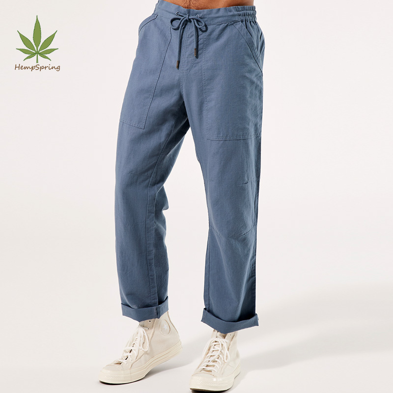 men Lightweight Hemp Weekend Pant organic hemp men trousers sustainable men linen trousers casual