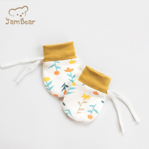 Jambear Newborn Baby Cotton No Scratch Mittens For 0-6 Months Boys Girls Baby Mitts newborn mitten set