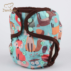 Jambear Organic cotton baby Unbleached Fitted Diaper Natural Newborn botton Bamboo Fitted Cloth Diaper baby pants diapers