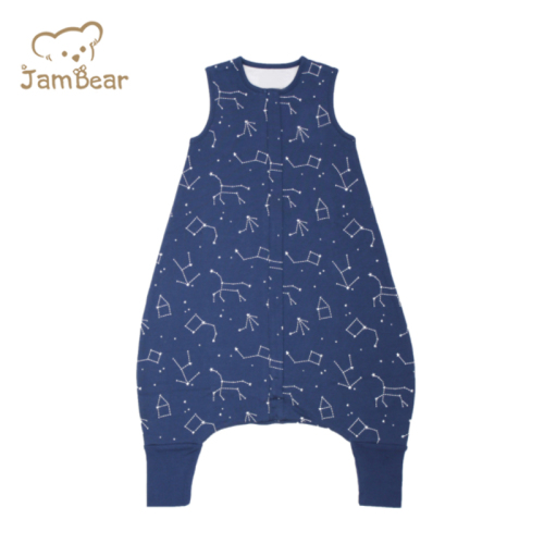 Jambear Organic cotton newborn sleep bag Custom toddler Weighted sleep sack with feet baby sleeping bag with slit legging
