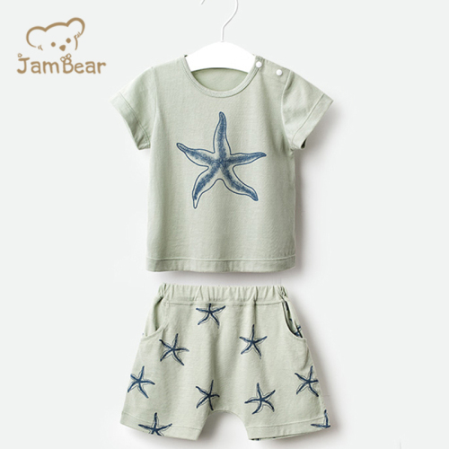 JamBear Summer Organic cotton kids Pajamas Set toddler girl short sets pyjama organic baby loungewear bamboo cotton pjs baby