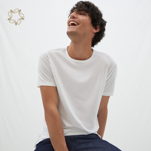 Sustainable t-shirt in lyocell and organic cotton eco friendly men's t-shirt soft t shirt for men plain tees for men