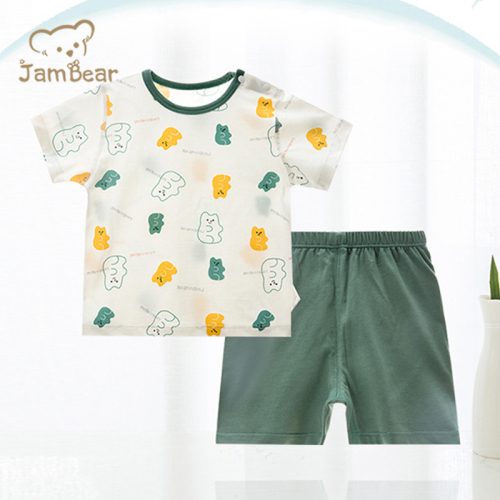 JamBear organic baby Pajamas Set toddler short sets cotton newborn pyjama Summer short children Loungewear pijamas kids