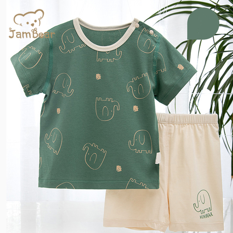 JamBear organic baby Pajamas Set toddler short sets cotton newborn pyjama Summer short children Loungewear pijamas kids