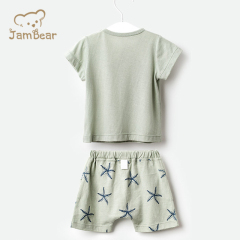 JamBear Summer Organic cotton kids Pajamas Set toddler girl short sets pyjama organic baby loungewear bamboo cotton pjs baby
