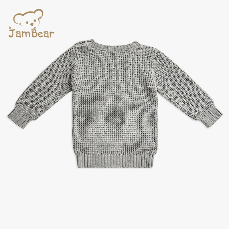 chunky knit rib sweater child 100% organic cotton yarn knitted kids jumpers rib knit kids sweaters girls pink knit chunky