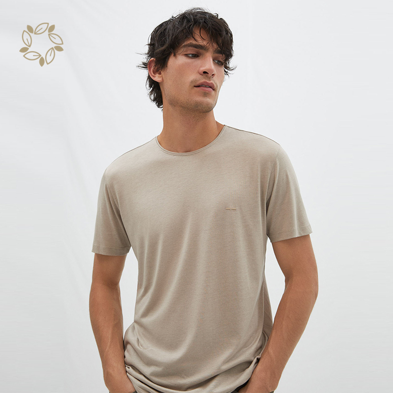 Sustainable t-shirt in lyocell and organic cotton eco friendly men's t-shirt soft t shirt for men plain tees for men