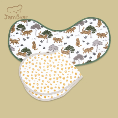 Jambear Organic Muslin Burp Cloth eco-friendly organic bamboo Burp Cloths set Baby burp bibs