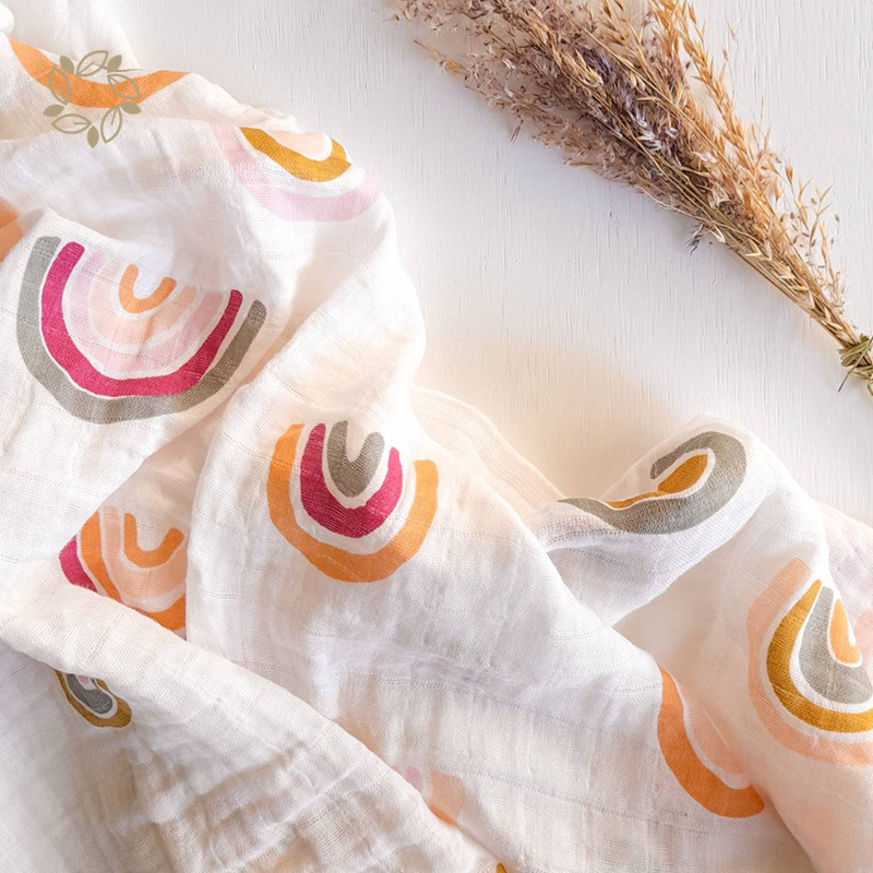 Organic bamboo muslin baby blanket sustainable newborn blanket eco friendly baby blankets for newborn