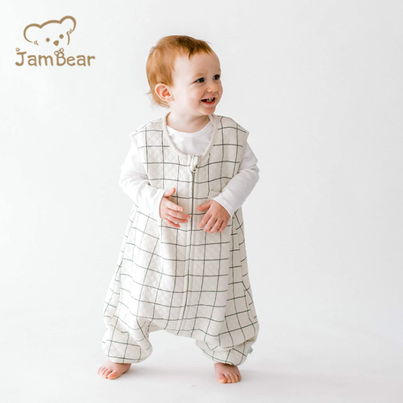 Jambear Organic cotton Sleeping Sacks for Toddlers Baby sleep Bag With Feet baby sleeping bag with slit legging