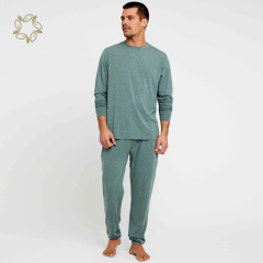 organic bamboo loungewear for men eco friendly sleepwear organic nightwear pajama sets man Homewear pyjamas plain pjs